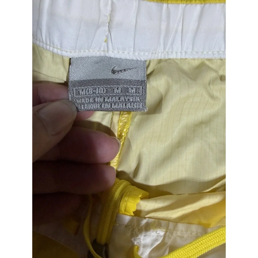 Vtg Nike Yellow Windbreaker Pants Zip Front Women's Size M (8-10) Convertible
